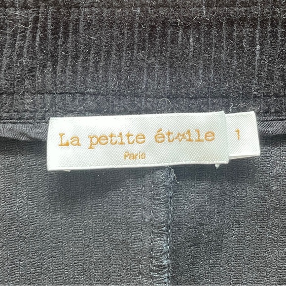 La petite étoile Paris Black Corduroy Mini Skirt Jumper - Sz 1 - Picture 14 of 16